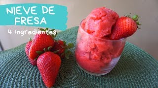 Nieve de FRESA casera  en Licuadora  Facil y Rapido [upl. by Ateloiv]