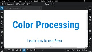 Bluebeam Revu Color Processing [upl. by Gweneth]