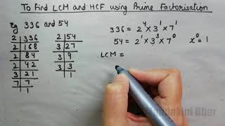 LCM and HCF using Prime Factorisation [upl. by Bird]