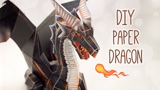 DIY Papercraft Dragon Model step by step tutorial [upl. by Glennon796]