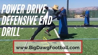 POWER DRIVE  Defensive End Drill 1  American Football Drills [upl. by Kerstin]