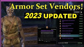 🔷 ESO  Cyrodiil Armor Set Vendors UPDATED Locations amp Armor Sets Lists [upl. by Pharaoh]