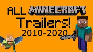 ALL OFFICIAL MINECRAFT TRAILERS 20102020 [upl. by Anerb]