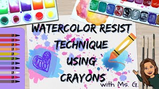 Watercolor Resist with Crayons [upl. by Eussoj]