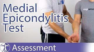 Medial Epicondylitis Test  quotGolfers Elbowquot [upl. by Eamon]