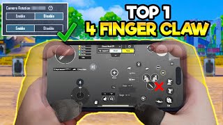 How To Get The Best 4 Finger Claw Control Setting  BGMI amp PUBG MOBILE [upl. by Richart]