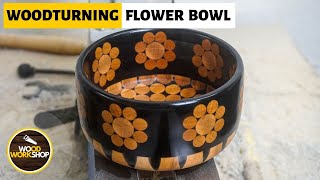 Woodturning Project  Flower Bowl [upl. by Eirrotal383]