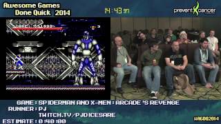 Spiderman amp XMen Arcades Revenge  Live SPEED RUN 03106 SNES by PJ AGDQ 2014 [upl. by Yarised]