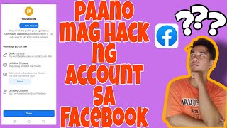 PAANO MAG HACK NG ACCOUNT SA FACEBOOK 🤔 [upl. by Komara]