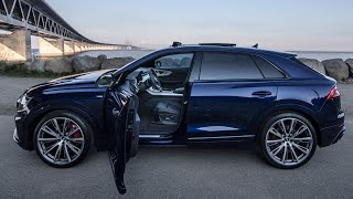 2021 AUDI Q8 55 TFSI QUATTRO V6T  STUNNING SPEC  NAVARRA BLUE  BLACK OPTICS  In Detail [upl. by Odrarebe]