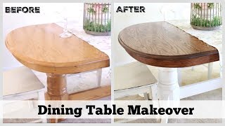 Dining Table Makeover  How To Refinish A Table [upl. by Bessie]