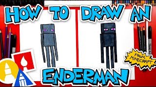 How To Draw An Enderman From Minecraft [upl. by Eeimaj91]