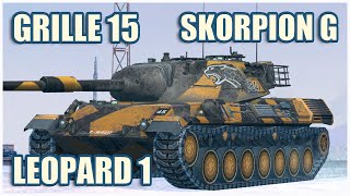 Leopard 1 Grille 15 amp Skorpion G • WoT Blitz Gameplay [upl. by Hinman]