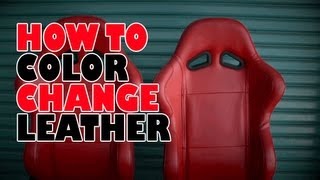 How to color change leather [upl. by Ecirtael]