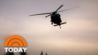 US Army Black Hawk helicopters crash during routine training [upl. by Odraode951]