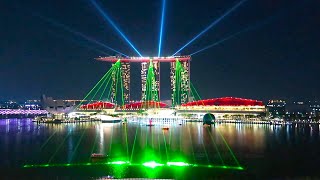 Singapore  SPECTACULAR light laser amp water show [upl. by Karia]