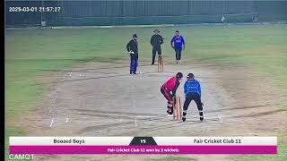 LIVE  BOOZED BOYS VS FAIR CRICKET CLUB [upl. by Roshelle982]