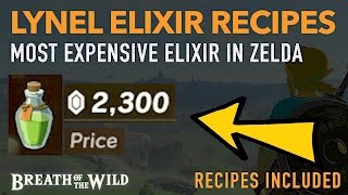 How to Cook EXPENSIVE Lynel Elixir Recipes  HIGHLY PROFITABLE  Zelda Breath of the Wild [upl. by Anitsej]