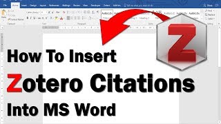 How To Insert Zotero Citations Into Microsoft Word [upl. by Llekram]