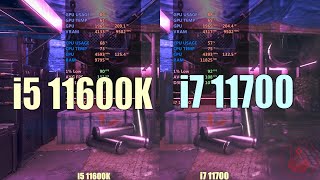 Intel 11th gen i5 11600k vs i7 11700k [upl. by Skees]