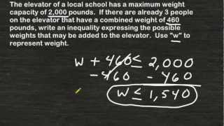 Writing An Inequality From A Word Problem [upl. by Eugen]