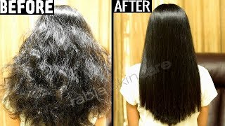 Keratin Treatment At Home for Straight Smooth Shiny Frizz Free Hair [upl. by Analihp]