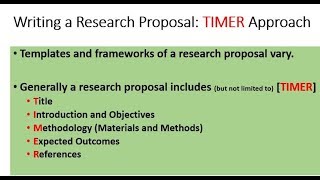 How to Easily Write a Research Proposal [upl. by Iloj129]