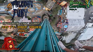 Falcons Fury POV 4K Busch Gardens Tampa [upl. by Deedee]