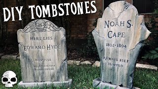 How to make Tombstones 💀 DIY Halloween Props [upl. by Ingham]