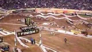 Travis Pastrana Doing First Backflip in Supercross showing up Chad Reed [upl. by Datnow431]