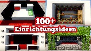 100 Einrichtungsideen in Minecraft  Minecraft Einrichtungstipps  Mineraft Einrichtung Tutorial [upl. by Torrance]