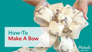 How to Make a Bow  Michaels [upl. by Freudberg324]