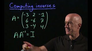 Computing inverse matrices using Gaussian elimination  Lecture 12  Matrix Algebra for Engineers [upl. by Magda792]