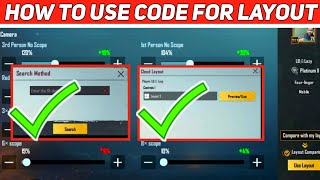 How To Use Layout And Sensitivity Code In Pubg Mobile 2021 [upl. by Elyssa]