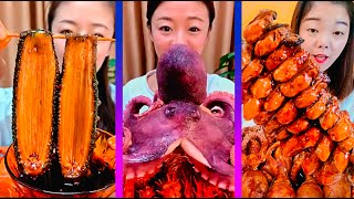 ASMR Weird Seafoods Mukbang  Extreme Spicy Octopus Challenge🐙 Eating Spicy Seafoods Compilation [upl. by Kcirb]