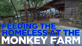 Monkey Farm Feeding the homeless in Playas del Coco Costa Rica [upl. by Jit200]