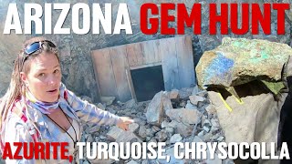 Rockhounding in Arizona In Search of Chrysocolla Azurite Turquoise [upl. by Wavell]