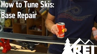 How to Tune Skis 2 Base Repair  REI [upl. by Atinat]