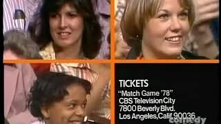 Match Game 78 Episode 1186 Fannies Back Already R BLANK Audience Match TicketPrize Plug [upl. by Idnis]