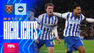 HIGHLIGHTS  West Ham v Brighton  Premier League [upl. by Dnalloh398]