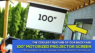 Outdoor 100quot Motorized Projector Screen Installation  Canadian View Projector Review [upl. by Sineray]