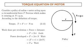 Torque Equation of DC Motor [upl. by Anem899]