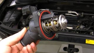 How to Ford Mondeo amp Focus Duratec HE thermostat replace [upl. by Attelrak]