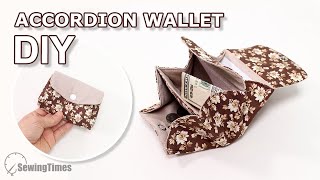 DIY Accordion Wallet  Pouch or Coin Purse Tutorial amp Sewing Pattern sewingtimes [upl. by Ehrlich]