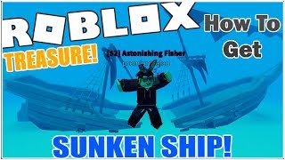 HOW TO FIND SUNKEN SHIPS AND GET TREASURE CHESTS IN FISHING SIMULATOR ROBLOX [upl. by Oned772]