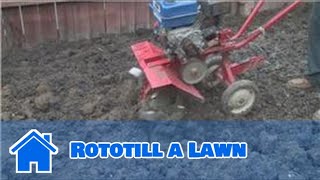 Lawn and Yard Help  How to Rototill a Lawn [upl. by Aisat]