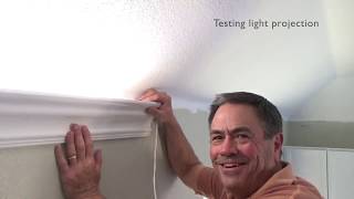 Install crown molding and LED lighting strips for indirect lighting the easy way Step by Step [upl. by Aniez]