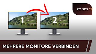 Mehrere Monitore verbinden und einrichten  PC SOS TV [upl. by Gilly603]