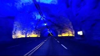 30062015 Le tunnel de Laerdal Lærdalstunnelen 245 km en Norvège [upl. by Talia]