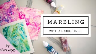 How to Marble with ALCOHOL INKS easy DIY [upl. by Staley772]